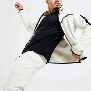 Custom Logo Men's Plus Size <b>Winter</b> Tracksuit Sets Breathable Lightweight Durable 100% Cotton Solid Latest Outdoor Use OEM - Product Image 2