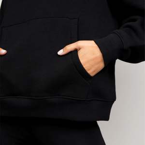 Personnalisé Sweat Des Cultures En Gros Plaine Brun Dames Pull Doux Coton Polaire Ras Du Cou Chandails Courts Hoodies pour Femme - Product Image 6