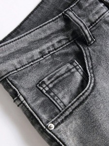 Mens Stretchy <b>Denim</b> Jeans Streetwear Tearing Patchwork Holes Ripped <b>Denim</b> Elastic Waist Casual Pants Slim fit Straight Trousers - Product Image 3