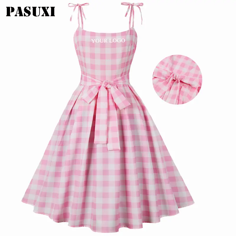 PASUXI Hot Adult Party Dress Costumes Mulheres Pink Christmas Princess Christmas Dress Sweet Butterfly Suspender Skirt