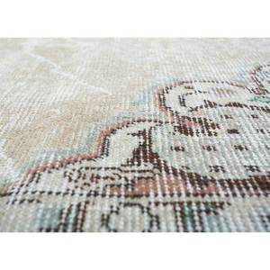 Tapis en laine noué à la main beige-brun vintage pour la maison - Idéal pour salon, couloir, entrée, chambre d'adolescent - Motif médaillon rectangulaire en puzzle - Product Image 3