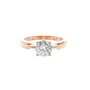 1.00 CT แหวนหมั้นเพชรที่โตในแล็บธรรมชาติ14K โรสโกลด์โซลิแทร์เครื่องประดับสำหรับงานเลี้ยงที่ได้รับการรับรองมาตรฐานด้านการตัดน่ารัก IGI - Product Image 1