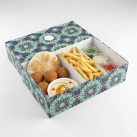 Individuelle Fast-Food-Verpackung für Shawarma Döner Kebab Wraps – Trennfachbox, Sharing-Box-Set, Soßenbox, Speisen zum Mitnehmen