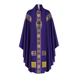 Bajo MOQ botón abajo blanco hecho clero cuello romano bata manga larga sacerdote camisa para servicios de Iglesia - Product Image 6