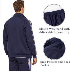 Survêtement pour homme avec logo et design personnalisés, manches longues, service OEM, prix de gros, vêtements décontractés, fermeture éclair, couleur unie, 2026 - Product Image 3