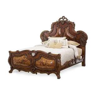 Classic French Vintage <b>Bed</b> - Walnut Painted Mahogany - 306 - Product Image 1