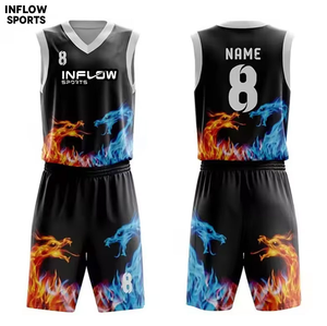 Uniforme de Baloncesto, Béisbol y Sóftbol de Sublimación de Poliéster 100% de Alta Calidad, Personalizable con Logotipo del Equipo, Impresión Transpirable - Product Image 3