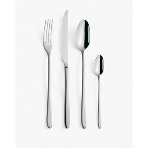 Lavish Bulk Hotel Silver Metal Knife <b>Fork</b> <b>Spoon</b> Cutlery <b>Set</b> Stainless Steel Unique Handle Flatware Silverware <b>Set</b> Mirrored Steel - Product Image 2