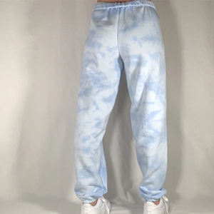 ชุดวอร์มผ้าคอตตอนมีฮู้ดสำหรับผู้ชายชุดออกกำลังกายผ้าคอตตอน100% 2ชิ้นพิมพ์ลายเมฆออกแบบโลโก้ได้ตามต้องการ - Product Image 5