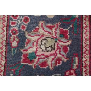 Vintage <b>Runner</b> Rug 1.3x10.5 ft (39x320 cm), <b>Red</b> Patchwork Turkish Rug - Product Image 5