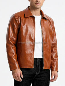 Chaqueta Bomber de Lona Transpirable con Estampado en Relieve de Cuero Genuino Color Bronceado de Alta Calidad para Hombre, Chaqueta de Invierno de Lujo con Cierre y Cuello Camisero - Product Image 6