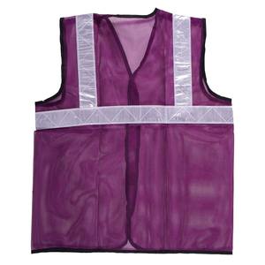 เสื้อกั๊กนิรภัยสีม่วง - แถบสะท้อนแสงและดีไซน์ตาข่าย - Product Image 1