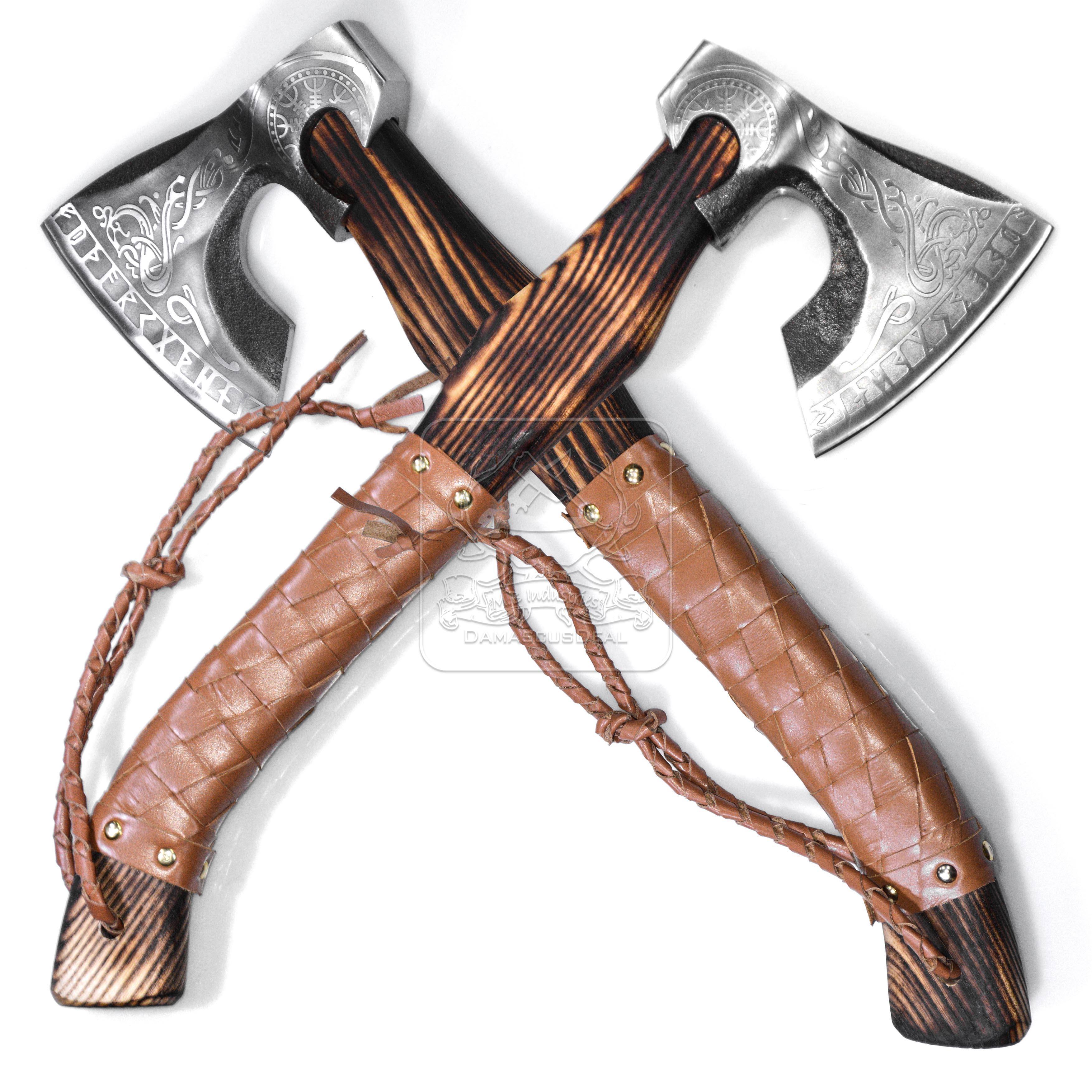 バイキングトマホークハチェットDD-VikingAxe-123手鍛造斧ひげを生やし