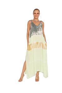 Robe longue Tie Dye de marque privée OEM avec motif uni Robe longue fantaisie à vendre par les exportateurs indiens - Product Image 2