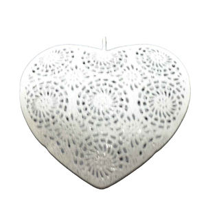 Hoja de plata Árbol de Navidad Decoración Colgante Corazón Hierro Pared Colgante En forma de corazón Adorno decorativo de Navidad - Product Image 4