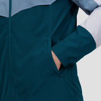 Chaqueta cortavientos con cremallera a prueba de agua personalizada, chaqueta deportiva de manga larga con estampado de puños ajustables de nailon y poliéster para hombre