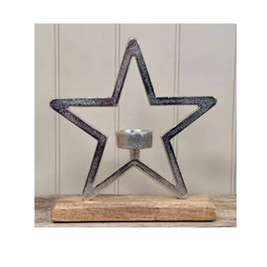 Juego de 3 portavelas de decoración para sala de estar de alta calidad de Color dorado Precio bajo Forma de flor Diseño elegante Portavelas - Product Image 5