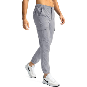 Joggers Pants Tapered Sweatpants Men's Casual Cargo Pants <b>Elastic</b> <b>Waist</b> Drawstring Breathable Man <b>Trouser</b> - Product Image 2