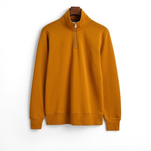 Factory Custom Men's <b>Turtleneck</b> Half Zip Sweatshirt 100% Organic Cotton Heavy Cotton Blend <b>Long</b> <b>Sleeve</b> Hoodie Sweatshirts - Product Image 2