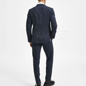 High Quality Double Breasted Men's <b>Blazer</b> Suit Plus Size Notched Collar Casual Wear Cotton Button Comfortable Jacket Pants - Product Image 2