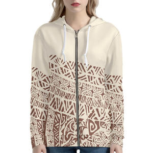 Sweat à capuche femme imprimé par sublimation fermeture éclair sur mesure Sweat à capuche zippé surdimensionné Sweat à capuche zippé en coton épais Sweat à capuche zippé - Product Image 3