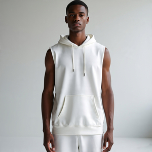 Entraînement Fitness sans manches débardeur à capuche hommes pull vêtements de sport sans manches débardeur capuche hommes Jogging course à capuche hommes - Product Image 5