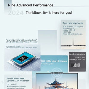 L e n o V o Think Book 16 + Ultra 5-125H 32GB 1TB 16 pulgadas IPS 2,5 K GeForce RTX4060 Business Personal & Home Laptop - Product Image 4