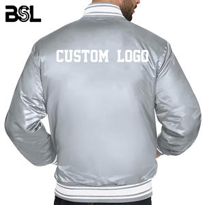 Unisex College Baseball Letterman <b>Jacket</b> Custom Bomber <b>Retro</b> Satin <b>Jacket</b> Embroidered Logo Plus Size Available Dyed Processed - Product Image 6
