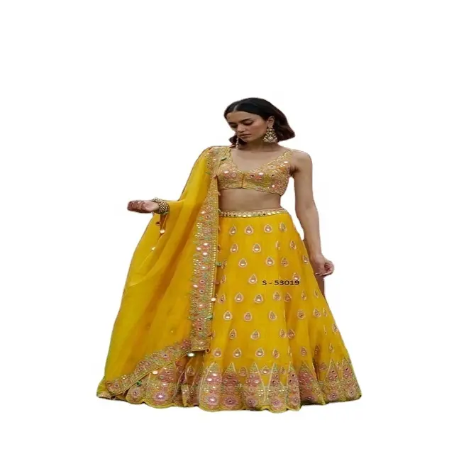 Новейший дизайн, для свадьбы и вечеринки, Lehanga Choli, доступен по оптовой цене из Индии на экспорт, Индийский Дизайнер lehenga