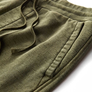 Pantalones de chándal de algodón de cáñamo orgánico para hombre, pantalón de chándal con cordón personalizado para ejercicio de verano - Product Image 2
