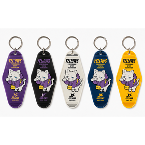 <b>Custom</b> PVC Leather Motel <b>Keychain</b> with Metal Accent for Business - Product Image 1