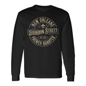 T-shirt promozionale vintage a maniche lunghe di New Orleans Bourbon Street French Quarter - Product Image 1