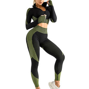 Leggings de Yoga Impermeables para Mujer, Talla Grande, OEM/ODM, Conjunto de 2 Piezas con Logotipo Personalizado, Material de Alta Calidad, Spandex/Poliéster - Product Image 6