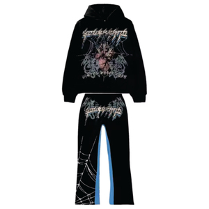 ชุดวอร์มมีฮู้ดใส่ได้ทั้งชายและหญิงผ้าฟลีซผ้าฝ้ายหนาพิมพ์ลายไซส์พิเศษสำหรับฤดูหนาว - Product Image 3