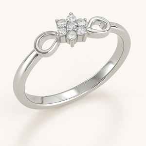 Anillo de diamante de corte redondo de oro blanco de 14kt, exquisito anillo de compromiso de boda, chapado en rodio para momentos inolvidables, certificado GIA - Product Image 2