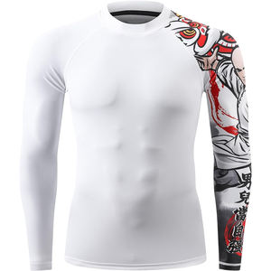 2025 vente en gros à manches longues hommes MMA Compression Rash Guard personnalisé BJJ chemises de sports nautiques UPF50 + séchage rapide - Product Image 6