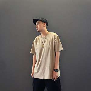 เสื้อยืดผู้ชายแบบกล่องว่างเสื้อยืด250ผ้าฝ้าย100% 300 GSM heavyweight เสื้อโอเวอร์ไซส์ไหล่ตกกล่องพอดีตัวเสื้อครอปเสื้อยืดผู้ชาย - Product Image 2