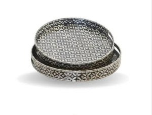 Plateau de service écologique coloré avec incrustation d'os et de résine, personnalisé pour la cuisine, la vaisselle de petit-déjeuner, le service et le rangement. - Product Image 4