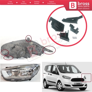 BHL544 Soporte de montaje de faro Soporte de reparación Tab Set Lado izquierdo para Transit Tourneo Courier MK1 2013-2022 ET7613W030 - Product Image 5