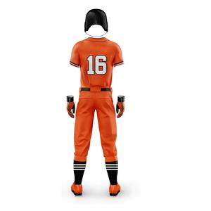 Personalizado 100% poliéster Hip Hop botón abajo béisbol Jersey y pantalón transpirable impreso uniforme de béisbol fabricante y exportador - Product Image 5