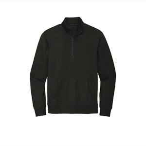 Mens Quarter-Zip Pullover <b>Black</b> <b>Sweatshirt</b> - Warm and Comfortable Fleece Top for Casual Wear, Ideal for Layering - Product Image 1