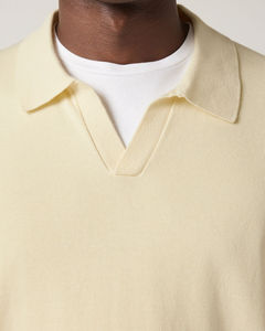 เสื้อโปโลสำหรับผู้ชายสีเบจแบบพรีเมียมปรับแต่งได้ผ้า100% คอตตอนทรงพอดีตัวคอวีนุ่มระบายอากาศได้ดี - Product Image 2