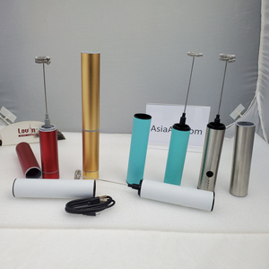 Espumador de leche portátil de acero inoxidable, espumador eléctrico para café, Latte Art, diseño moderno, varios colores disponibles - Product Image 4