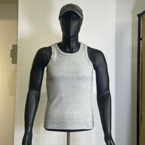 Débardeur sans manches pour homme 95% coton 5% Spandex Sportswear Athletic Singlet Workout Fitness - Product Image 4