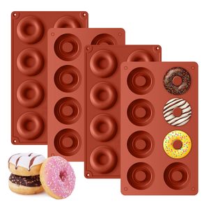Tùy Chỉnh Chịu Nhiệt Máy Rửa Chén BPA Miễn Phí Cấp Thực Phẩm Silicone Donut Khuôn Không Dính Silicone 8 Khoang Donut Pan - Product Image 2