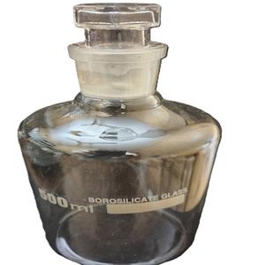 Botella de Vidrio para Reactivos MAYALAB, Cilíndrica, Transparente, de Boca Ancha, 500 ml, con Tapa de Vidrio para Uso en Laboratorio - Product Image 1