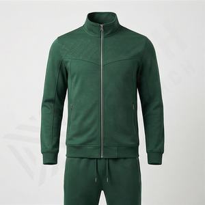 Chándal Deportivo para Hombre con Cierre, Color Sólido Personalizable, Transpirable, Corte Holgado Informal, Mangas Largas, Ropa Deportiva para Gimnasio - Product Image 1