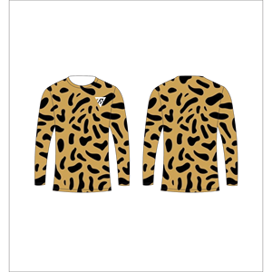 <b>Men</b> Yellow Black <b>Leopard</b> Long Sleeve T <b>Shirt</b> Animal Cheetah <b>Print</b> Crewneck Tee Casual Trackstar OEM Private Label TSI-G05-P0831 - Product Image 2