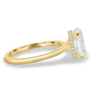 Bague en or jaune massif faite à la main classique Designer Lab Grown Diamond Solitaire IGI Certified Wedding Engagement - Product Image 4