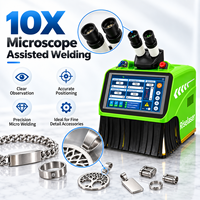 Machine de soudage au laser YAG 60W pour accessoires en acier inoxydable, soudage de bijoux avec contrôle de précision par microscope CCD